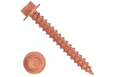 #10 x 1" Self-Piercing Copper Plated Stainless Steel Screw 1000 ct