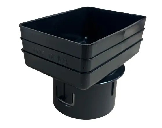 Black Downspout Adapters - Larger Sizes