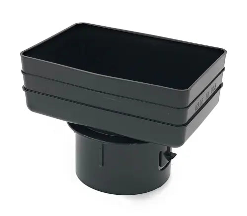 Black Downspout Adapters - Larger Sizes