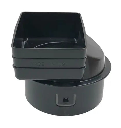 Gutter Boss Adapter Black Downspout Adapters - Larger Sizes – Hallett Gutter Supply