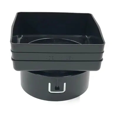 Black Downspout Adapters - Larger Sizes